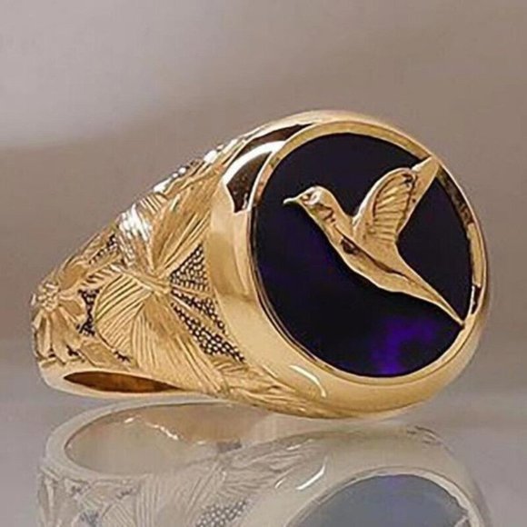 RiosGems Other - Fashion Ladies Viking 18K Gold Plated Rings Punk Party Wedding Jewelry Gift